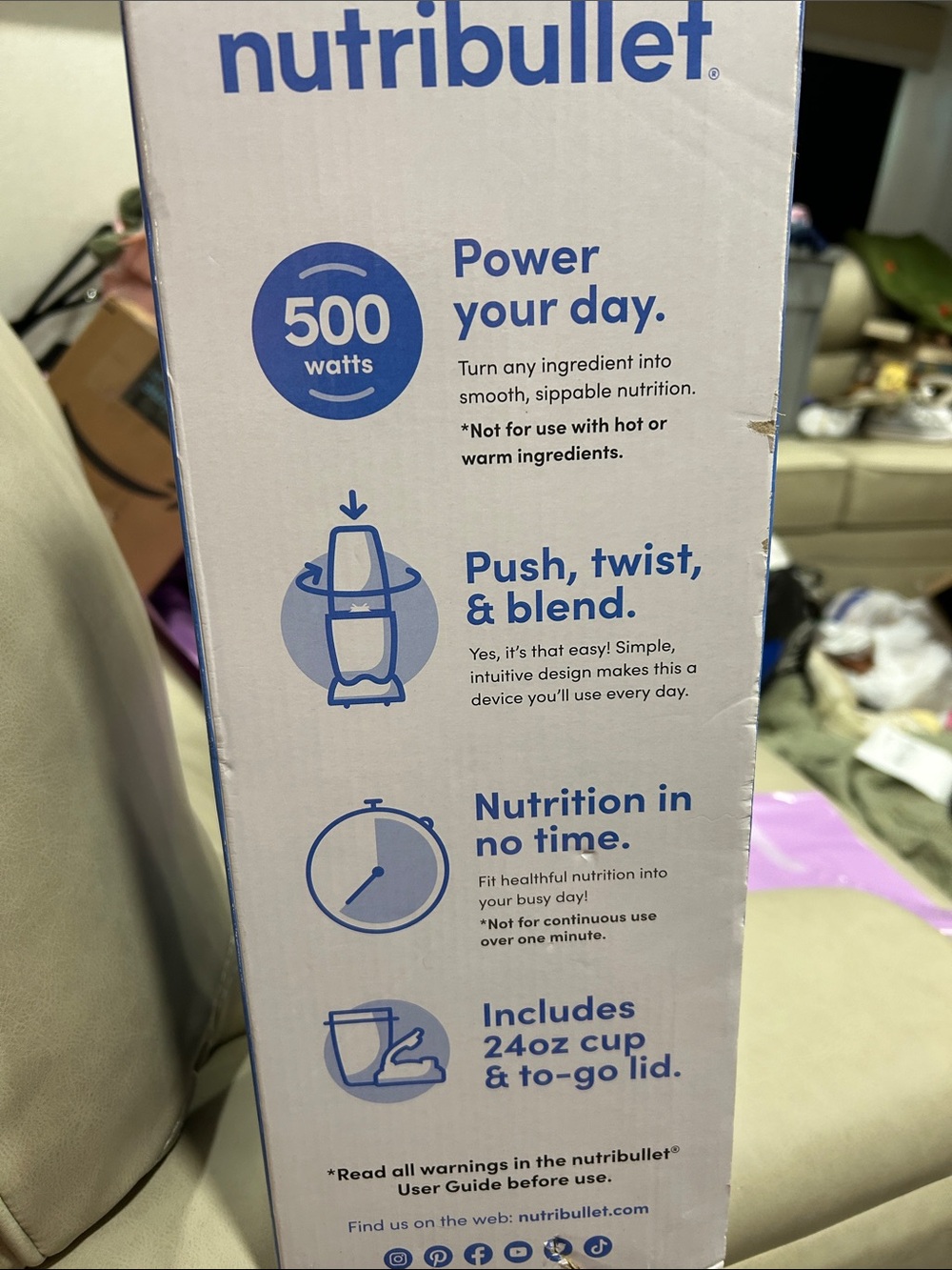 Nutribullet Light Blue Personal Blender - Single Serve - Picture 2 of 3